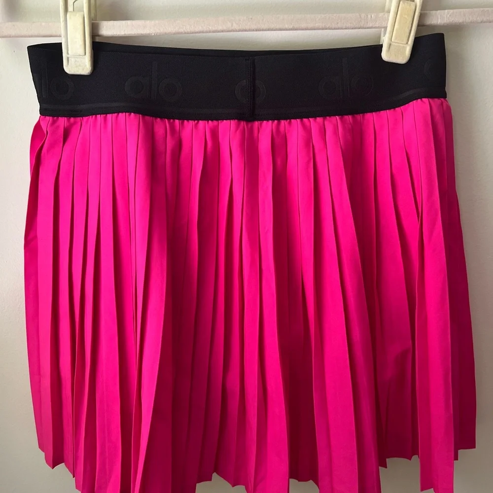 Alo Yoga Aces Tennis Golf Skirt Skort S Hot Pink